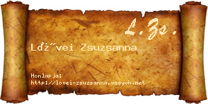 Lövei Zsuzsanna névjegykártya