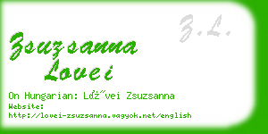 zsuzsanna lovei business card